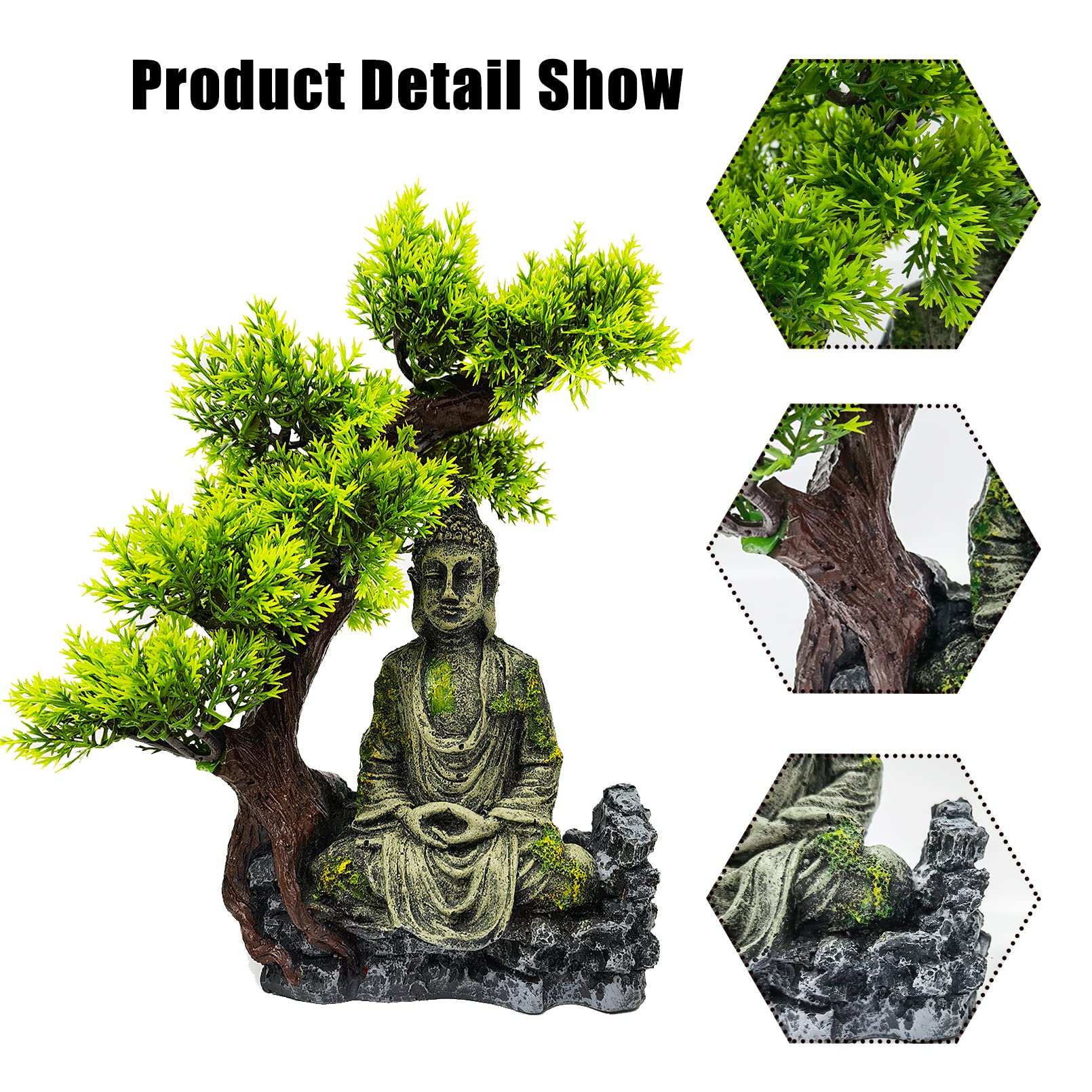 RONGWI resin tree ornament adds realistic environment and calming ambiance.