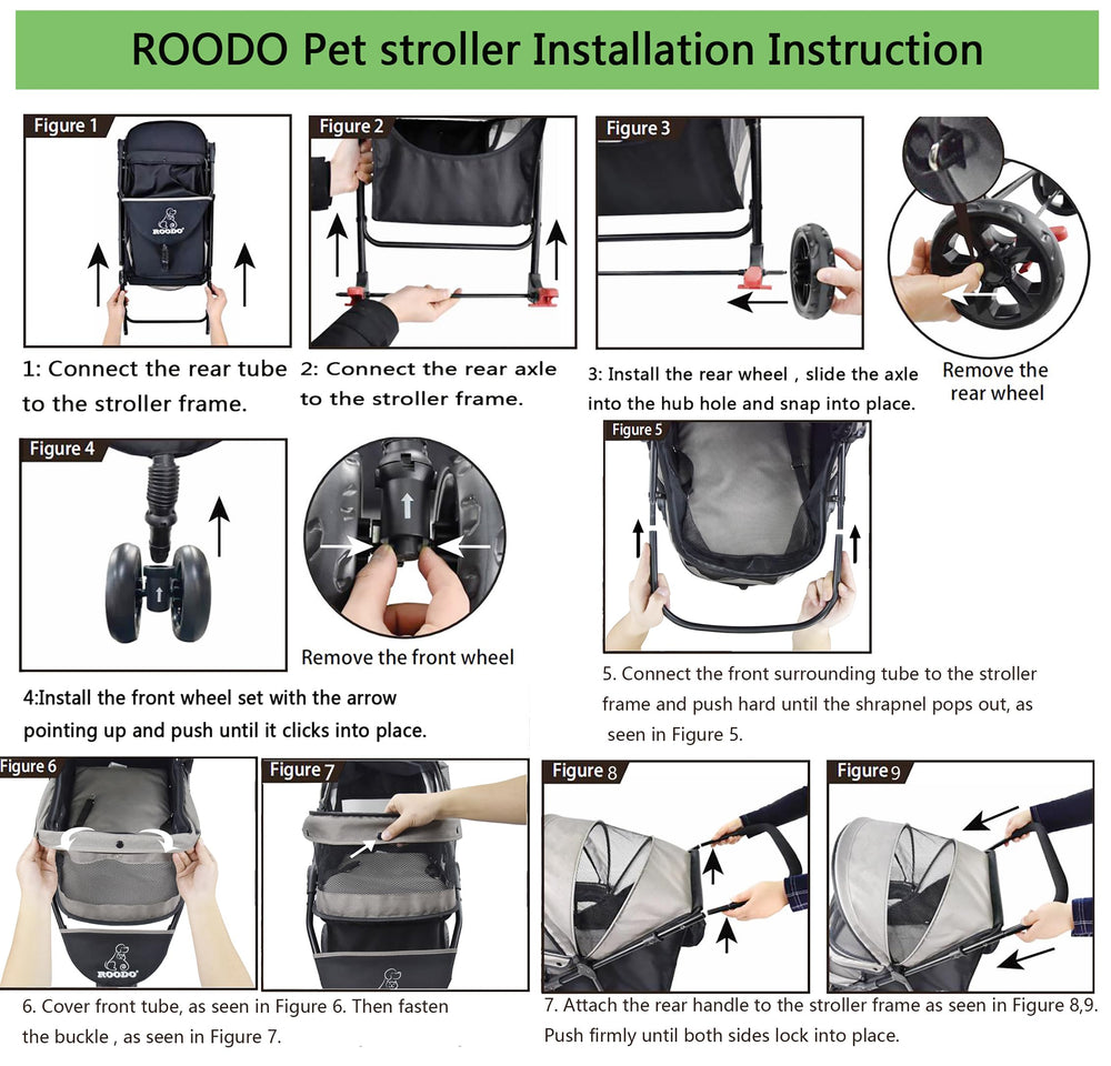 ROODO 3-Wheel Stroller seat with breathable mesh and insect protection.