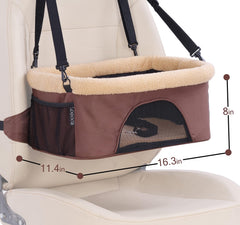 ROODO Deluxe Booster Seat elevated view helps pets see outside during drives