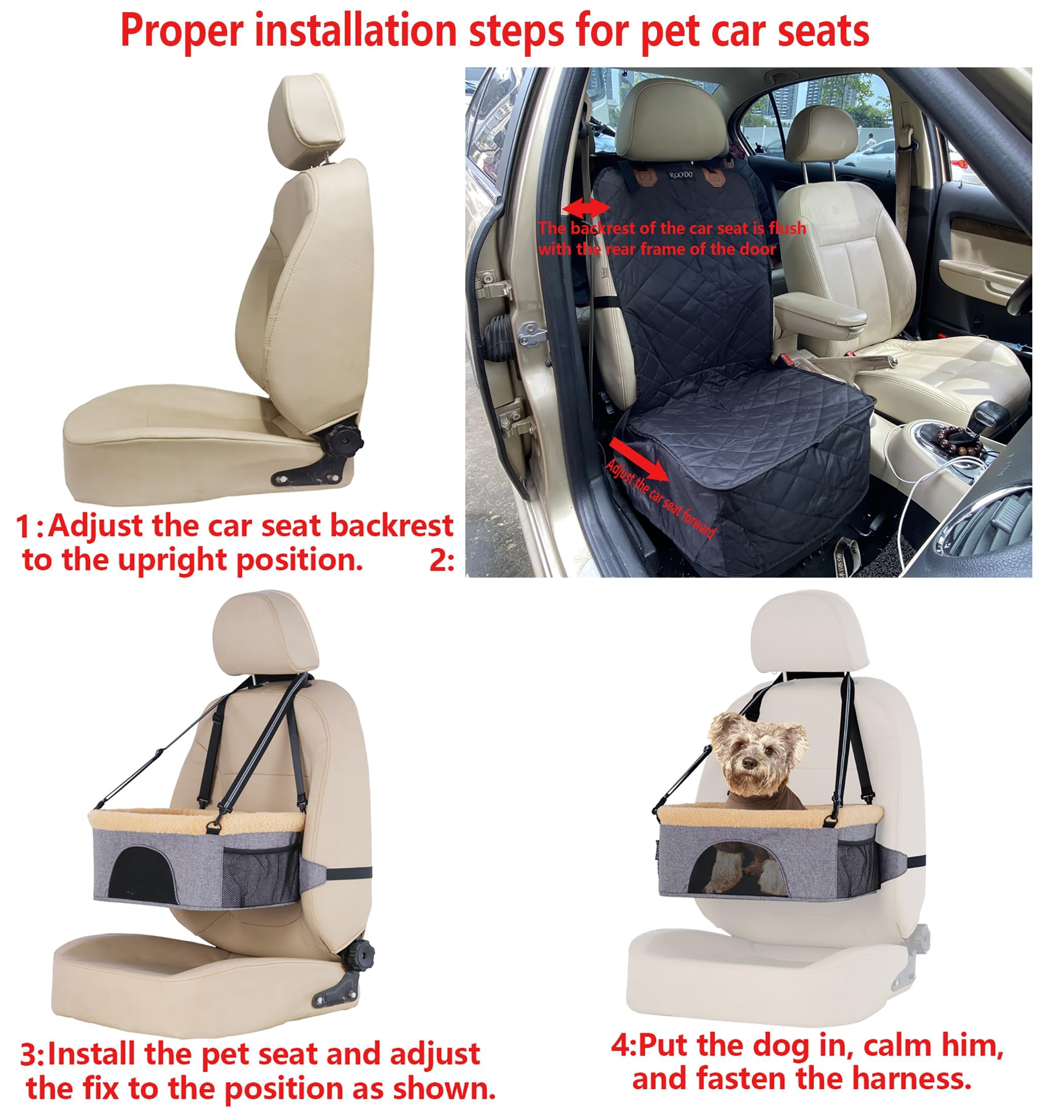 ROODO plush cushion highlights soft interior for small dogs during travel