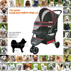 ROODO Escort 3-Wheel Stroller expanded dimensions help plan space at home.