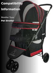 ROODO Escort 3-Wheel Stroller folded state demonstrates compact portability for storage.
