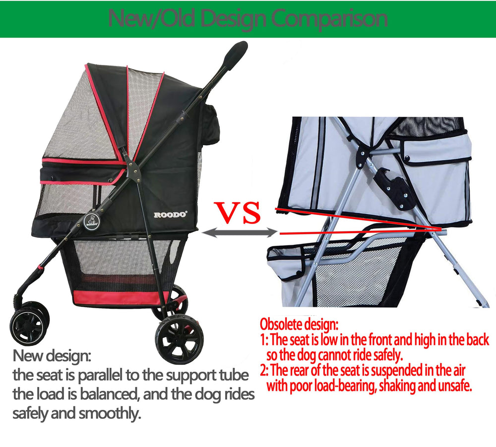 ROODO Escort 3-Wheel Stroller lightweight design improves daily mobility.