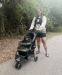 ROODO pet stroller breathable nets highlight fresh air and insect protection.