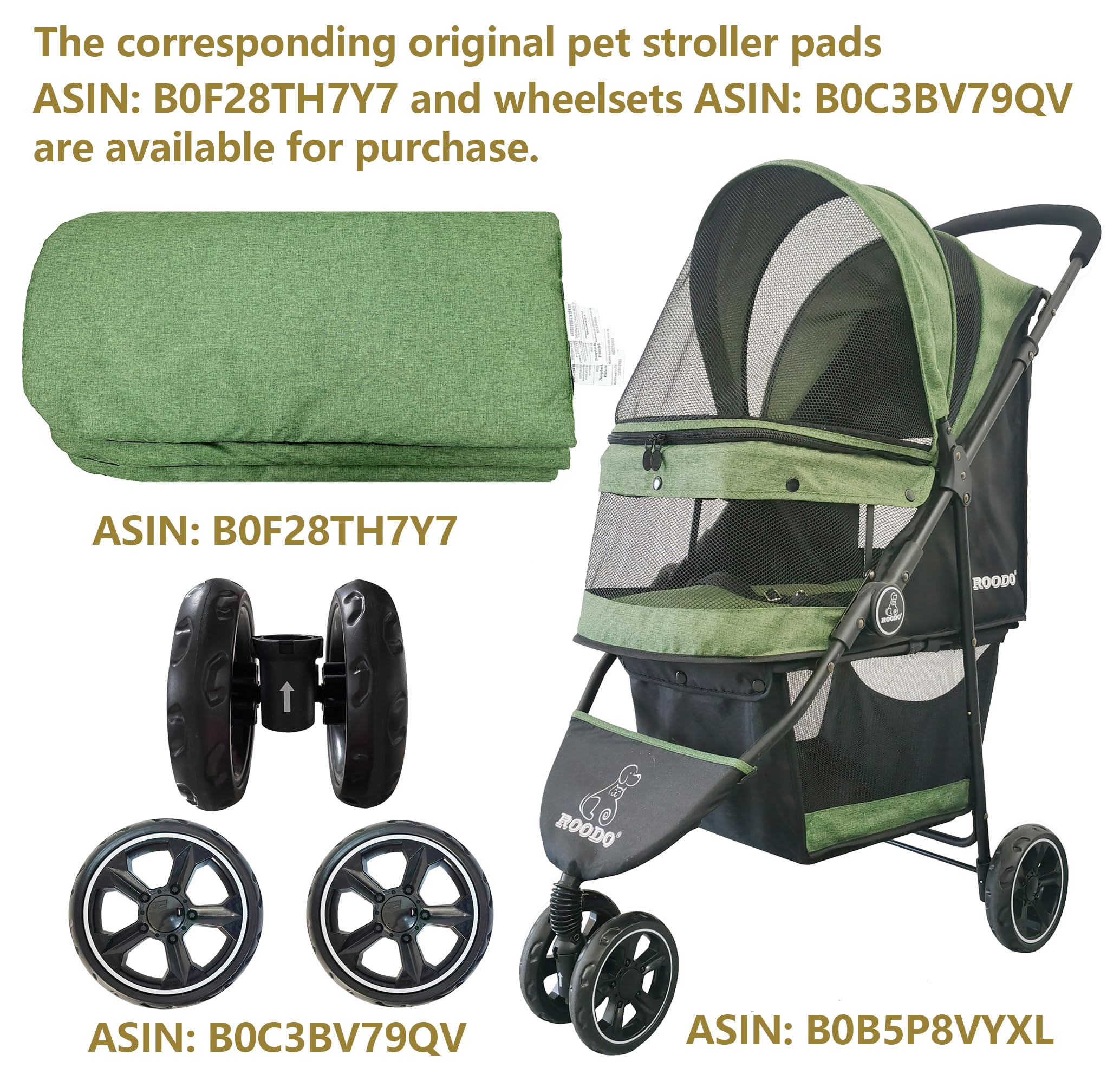 ROODO pet stroller used during outdoor walks for daily adventures.