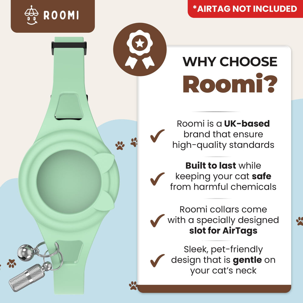 ROOMI adjustable cat collar fits cats and kittens of all sizes with comfort.