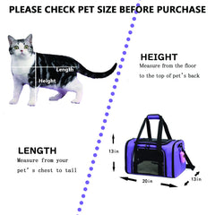 ROSEBB cat carrier purple folded for compact storage after a day out.