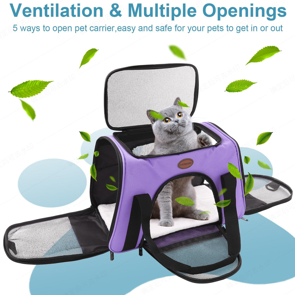 ROSEBB large purple carrier dimensions guide help fit small to medium pets.