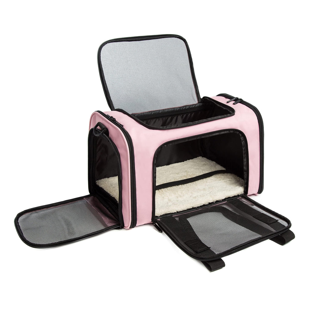ROSEBB cat carrier luggage strap compatibility for car and travel