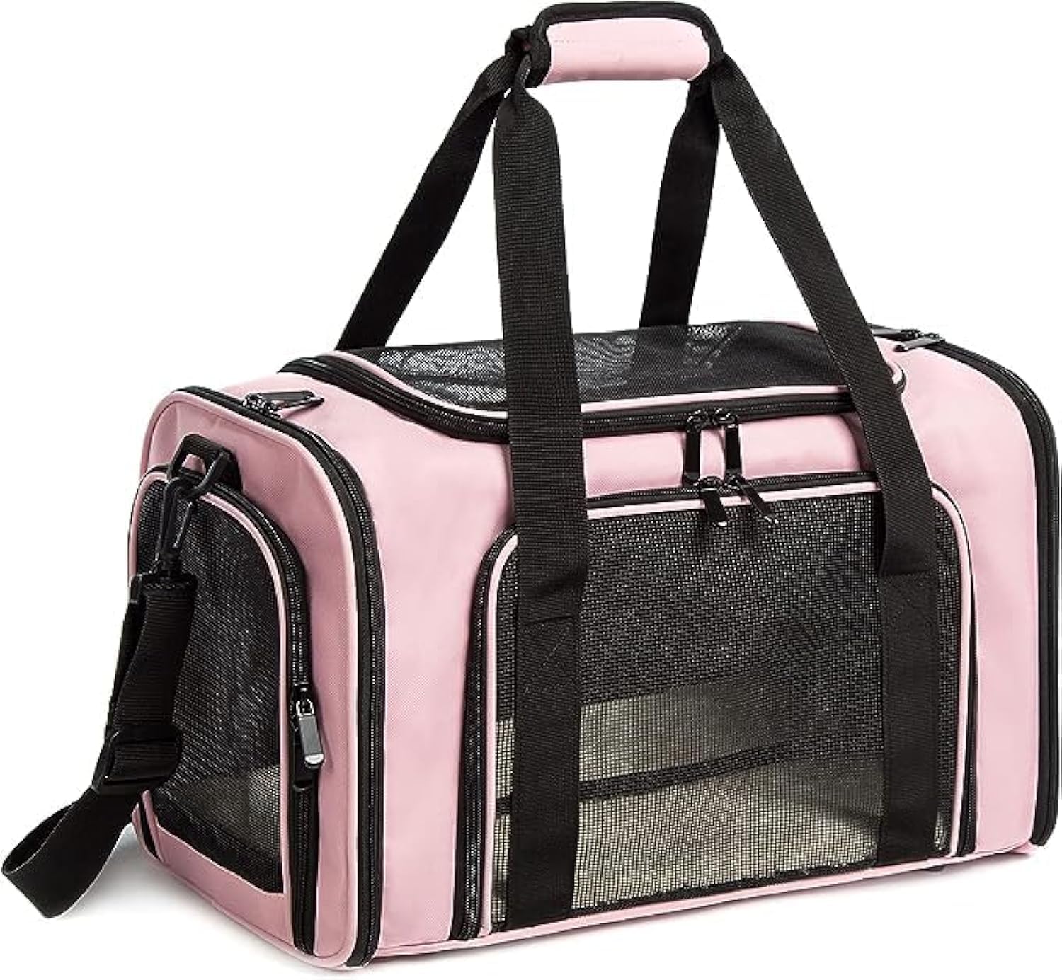 ROSEBB cat carrier pink exterior for comfortable daily pet travel