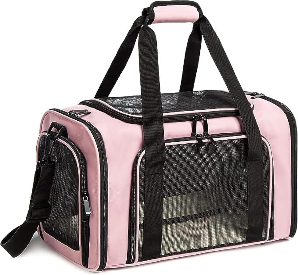 ROSEBB cat carrier pink exterior for comfortable daily pet travel