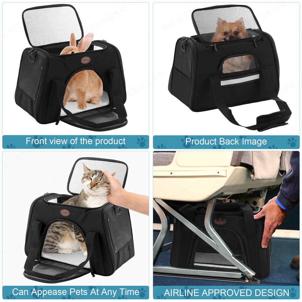 ROSEBB carrier size 17x11x11 fits small to medium pets up to 15 lbs