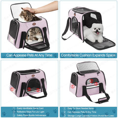 ROSEBB pet carrier collapsible transport folded for compact storage.