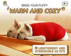 Roseelk turtleneck design on dog demonstrates full neck and chest coverage