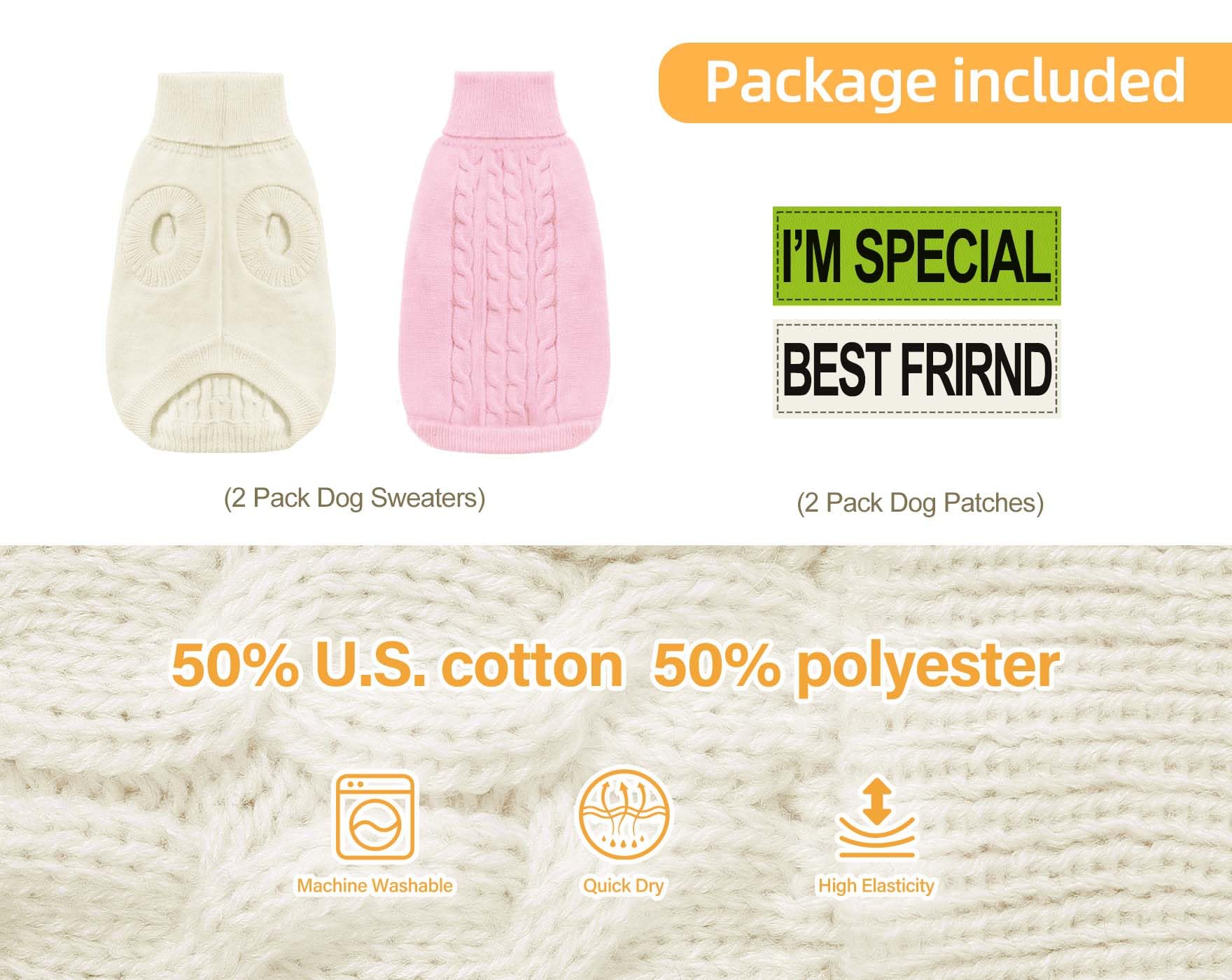 Roseelk dogs wearing sweaters model demonstrates versatile sizing for small breeds