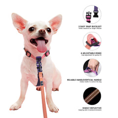 Roses&Poetry Mistyrose XS harness back-attachment for comfortable everyday walks.