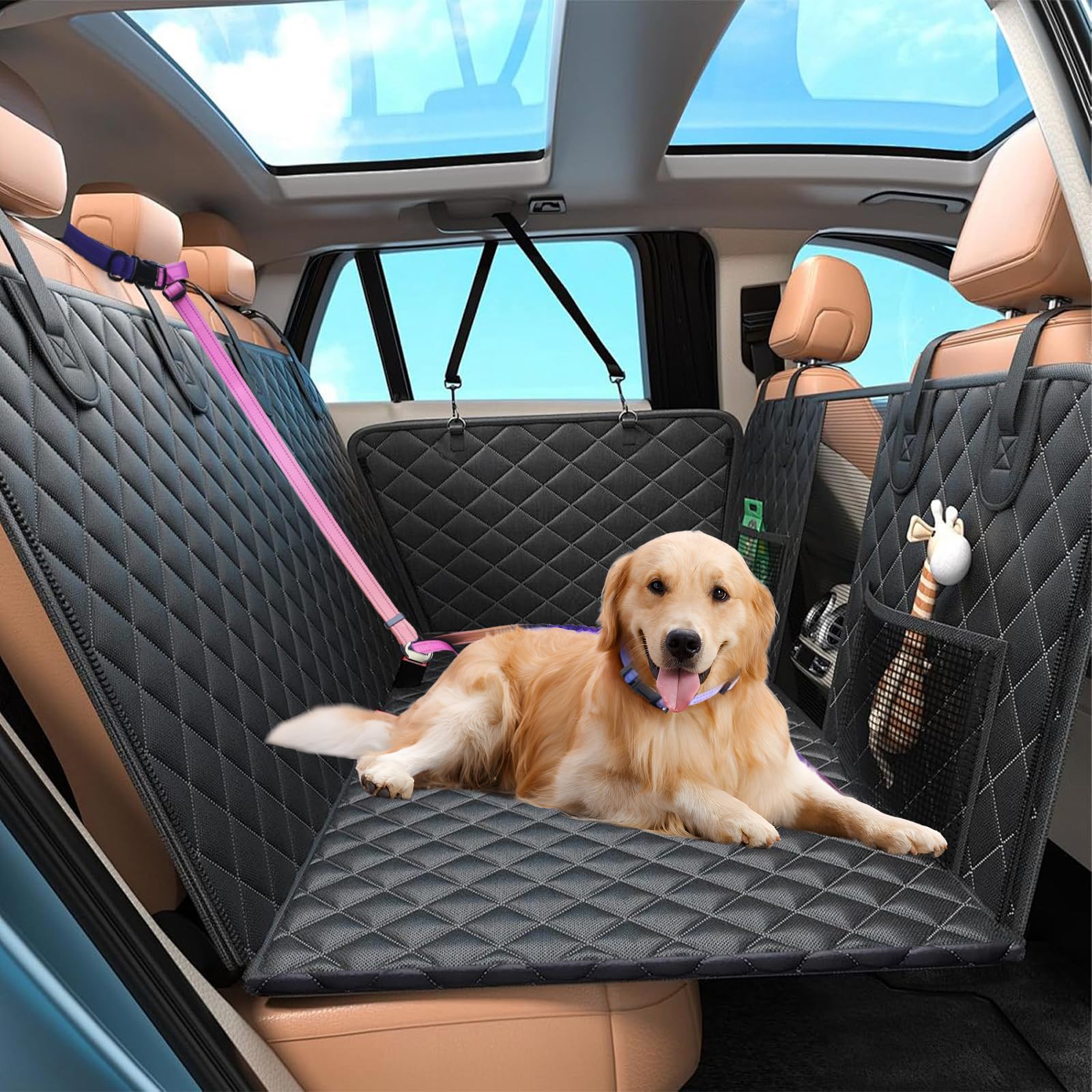 Roses&Poetry car safety clip secures dogs during car rides