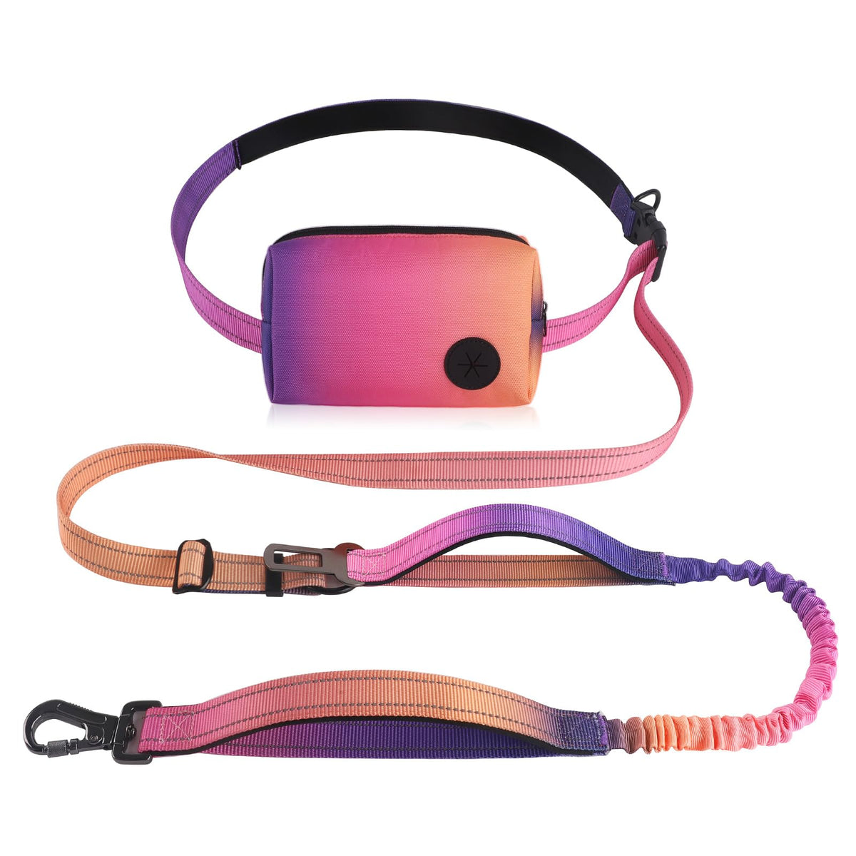 Roses&Poetry hands-free leash with 6-9ft reach for park walks