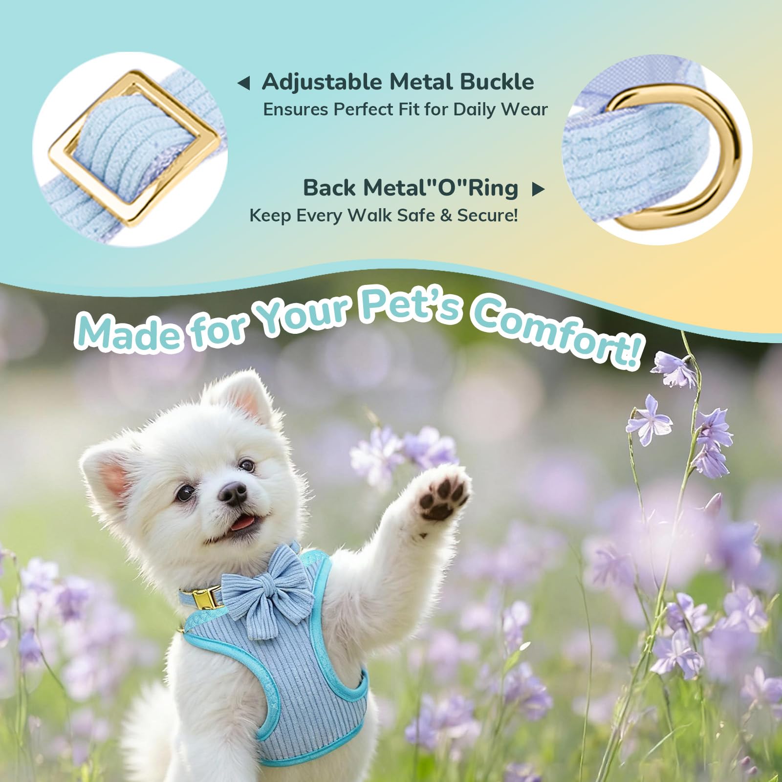 RoseYouth tallas S y M con ajuste cómodo para perros pequeños y medianos.