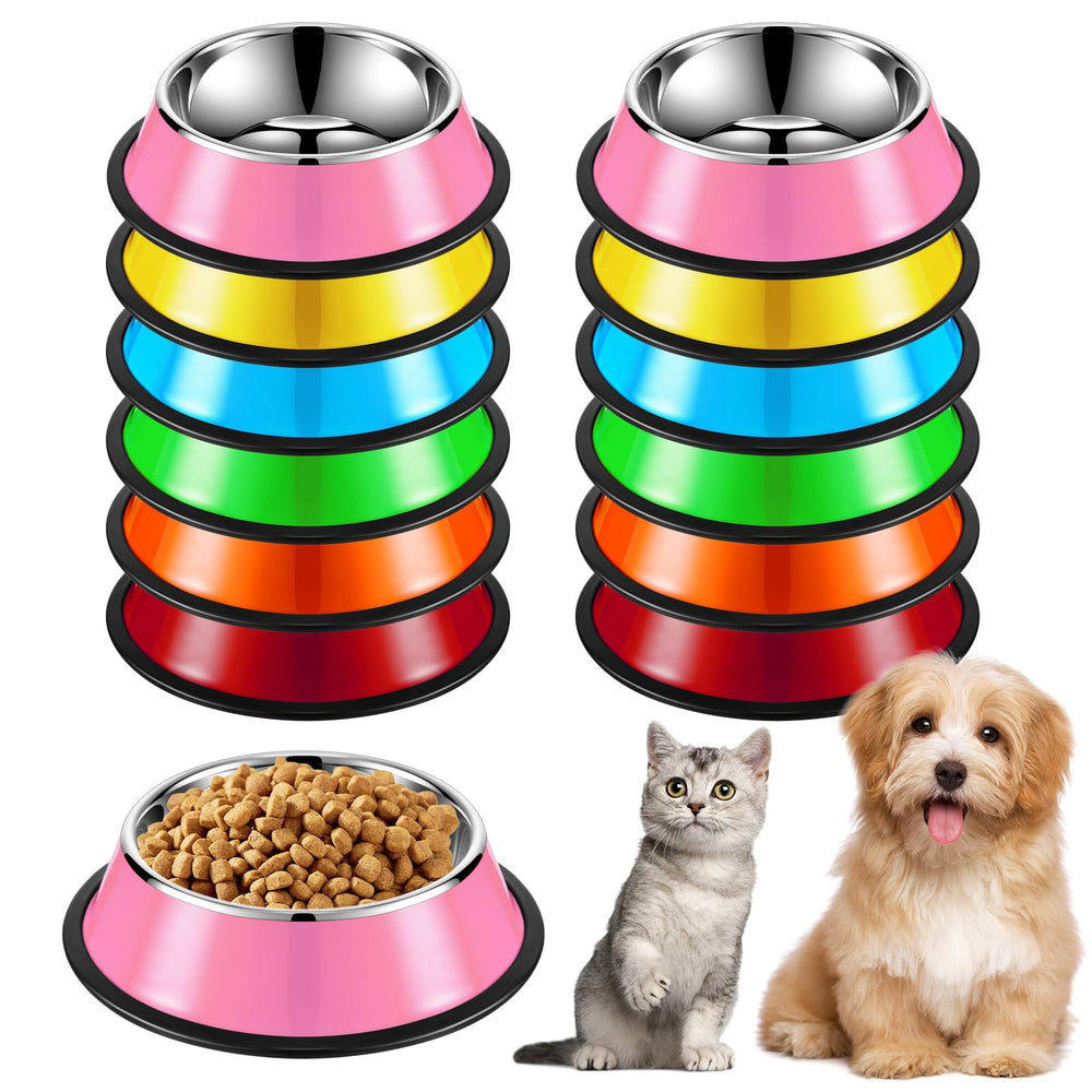 Roshtia stainless steel cat bowls top view, durable feeding option for everyday meals.