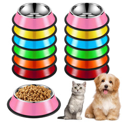 Roshtia stainless steel cat bowls top view, durable feeding option for everyday meals.