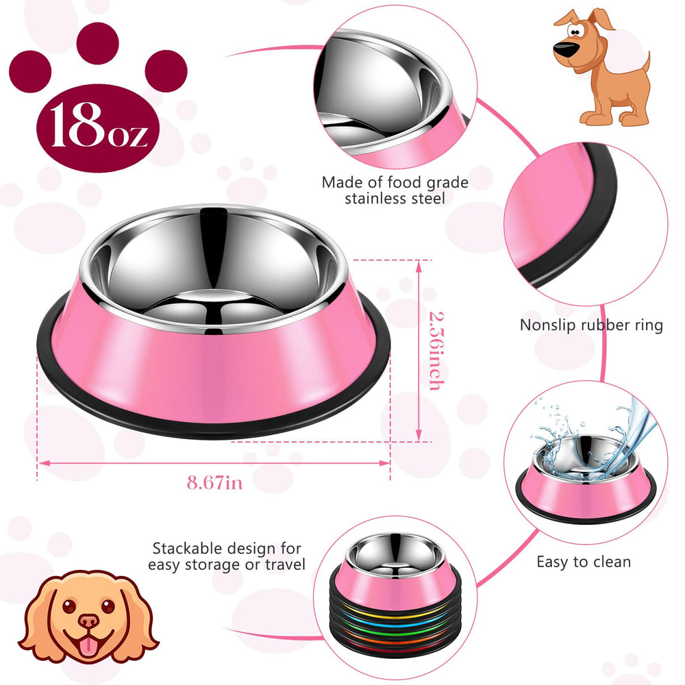 Roshtia anti-slip base dog bowl keeps messes at bay during meals.