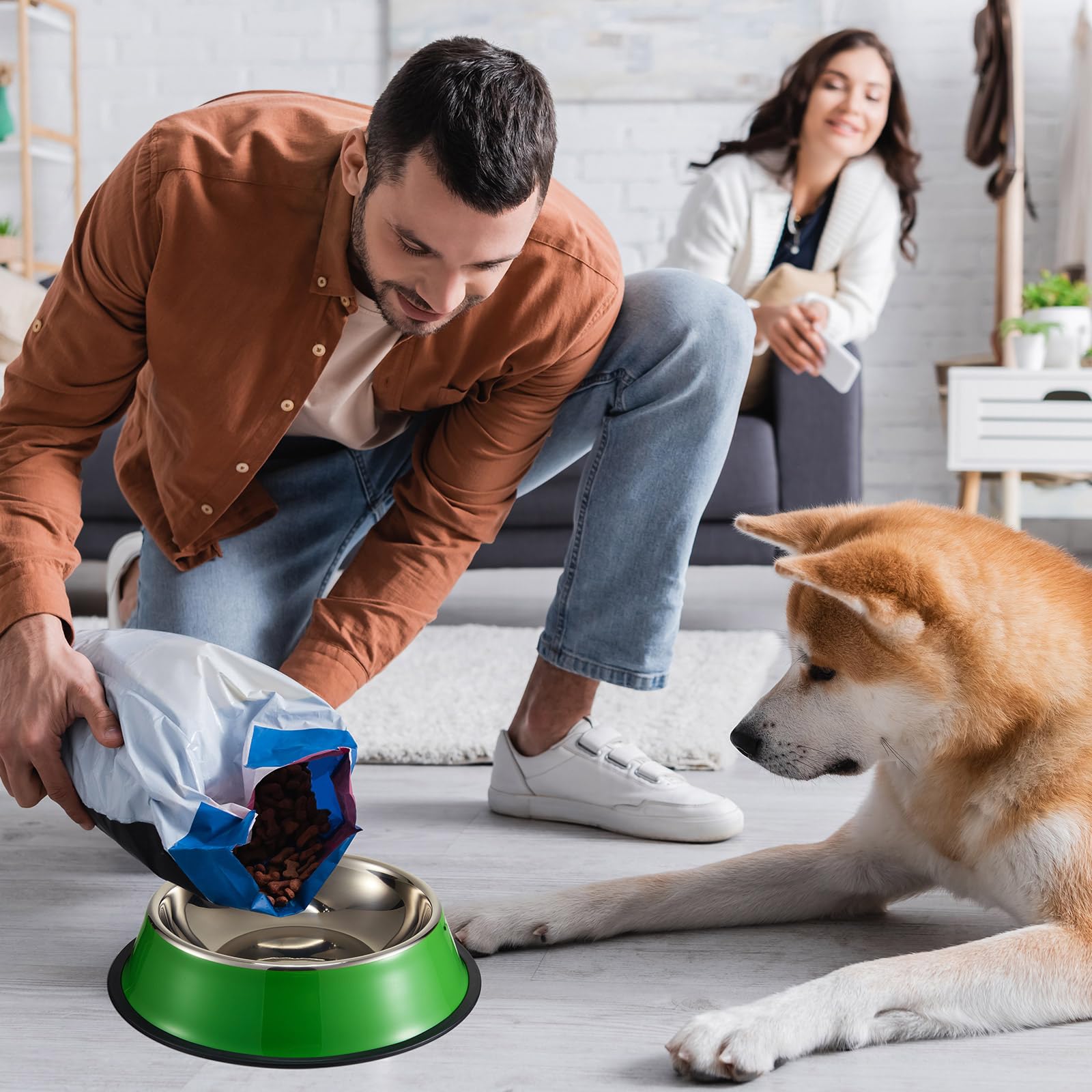 Roshtia upper rim safety design with smooth edge to protect pets during meals.