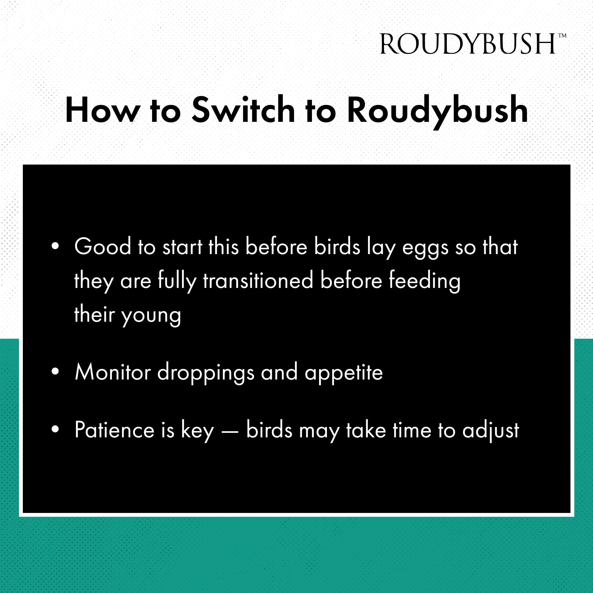 Roudybush Daily Maintenance container lid shows freshness and easy reseal.