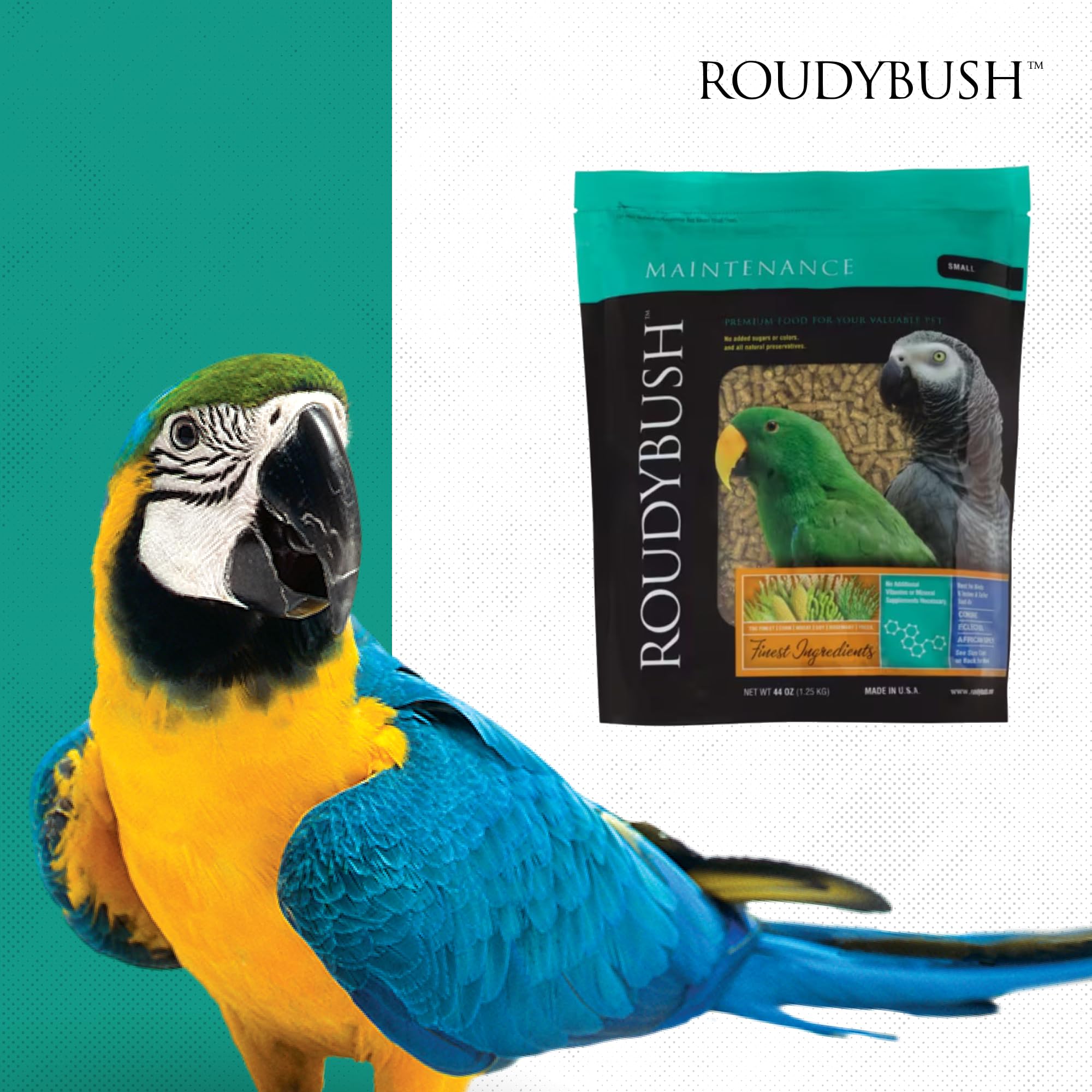 Roudybush Daily Maintenance storage tips image suggests storing in a cool, dry place.