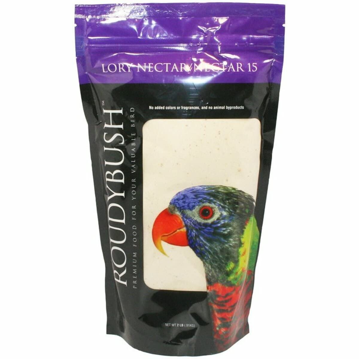 RoudyBush Lory Nectar 2lb packaging for storage and easy mixing