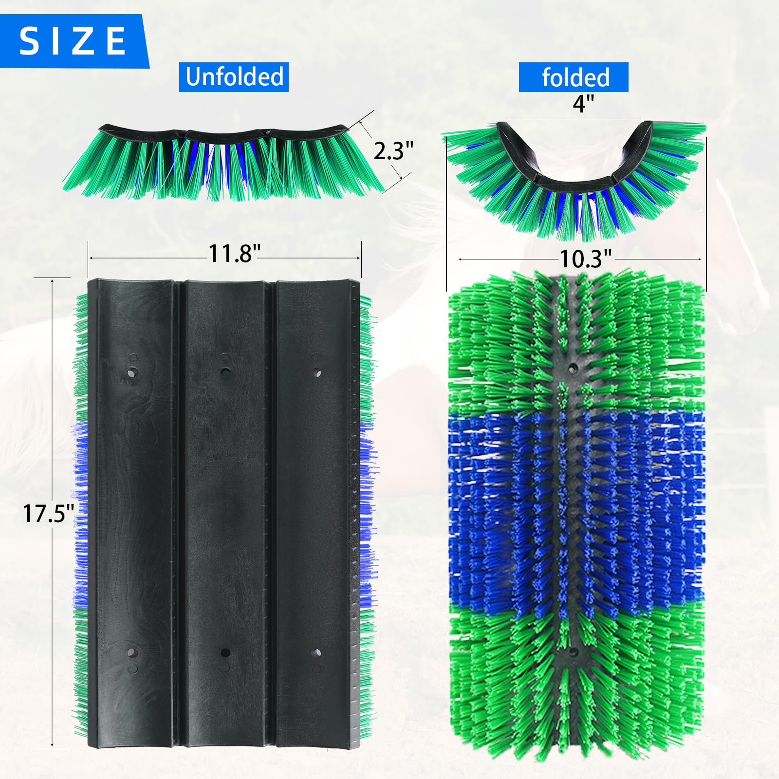 Rouisxue extra-large scratching brush size offers broad coverage for large livestock