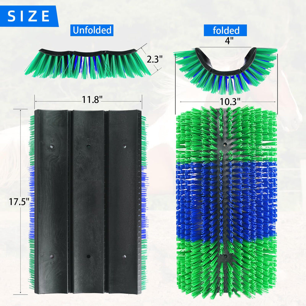 Rouisxue extra-large scratching brush size offers broad coverage for large livestock