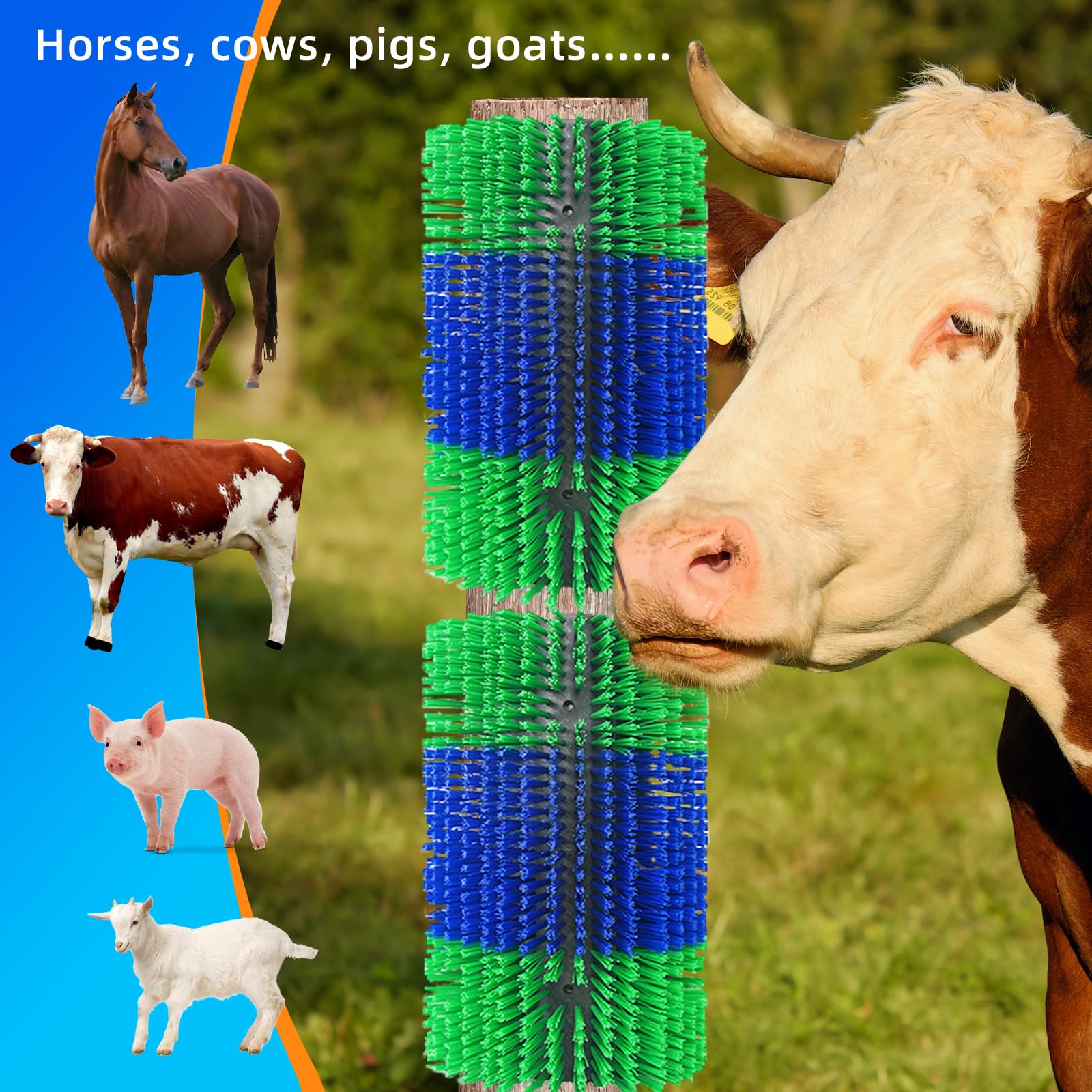 Rouisxue brush suits cattle horses goats and more for grooming