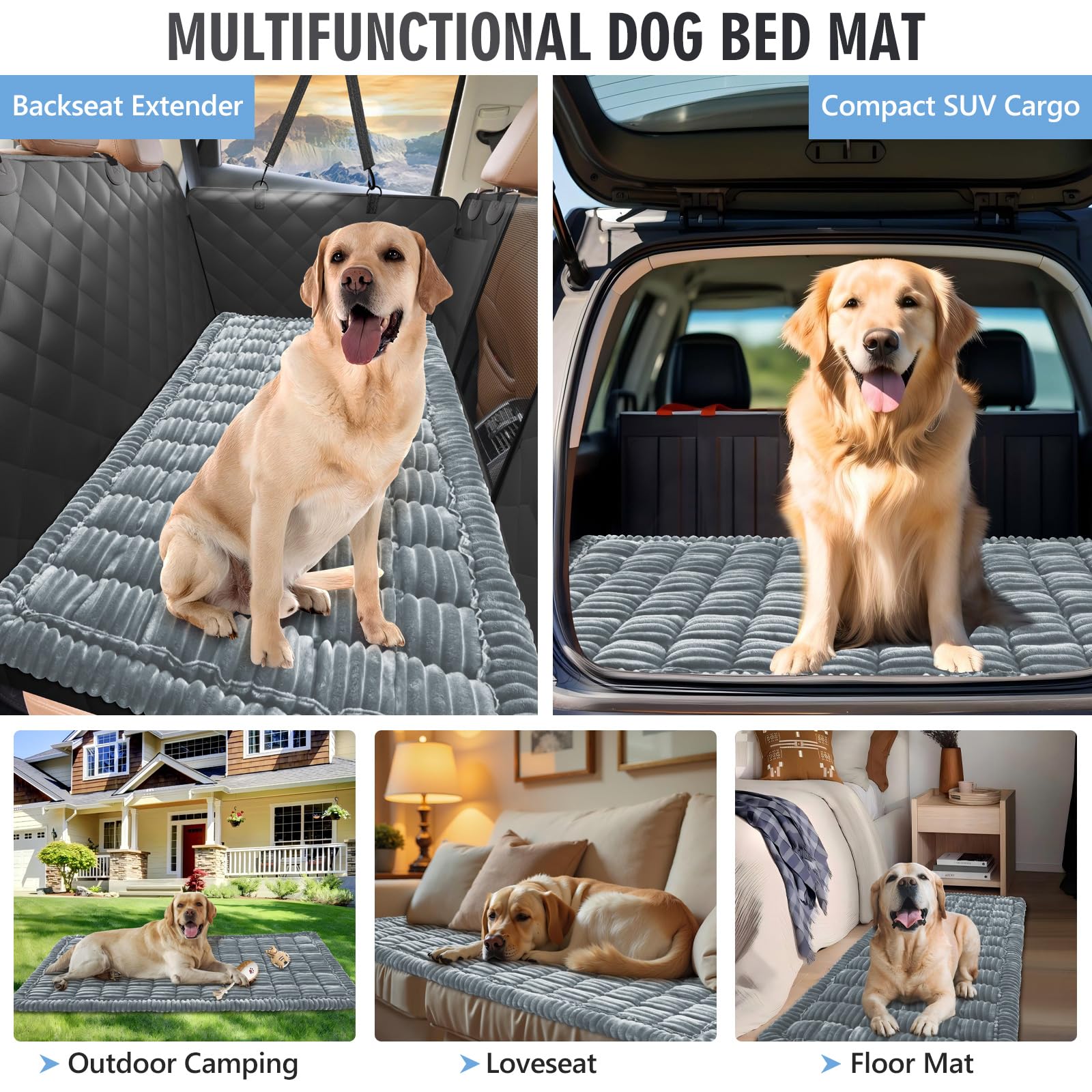 ROUWINNE backseat dog bed fits most cars from compact to SUV.