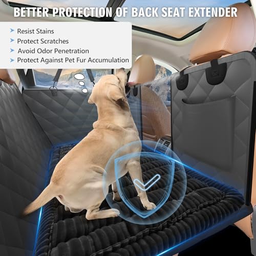 ROUWINNE backseat dog bed washable for easy cleaning on cold cycles.