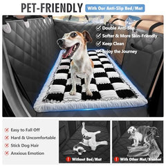 ROUWINNE car backseat extender fit provides snug coverage protecting upholstery from fur