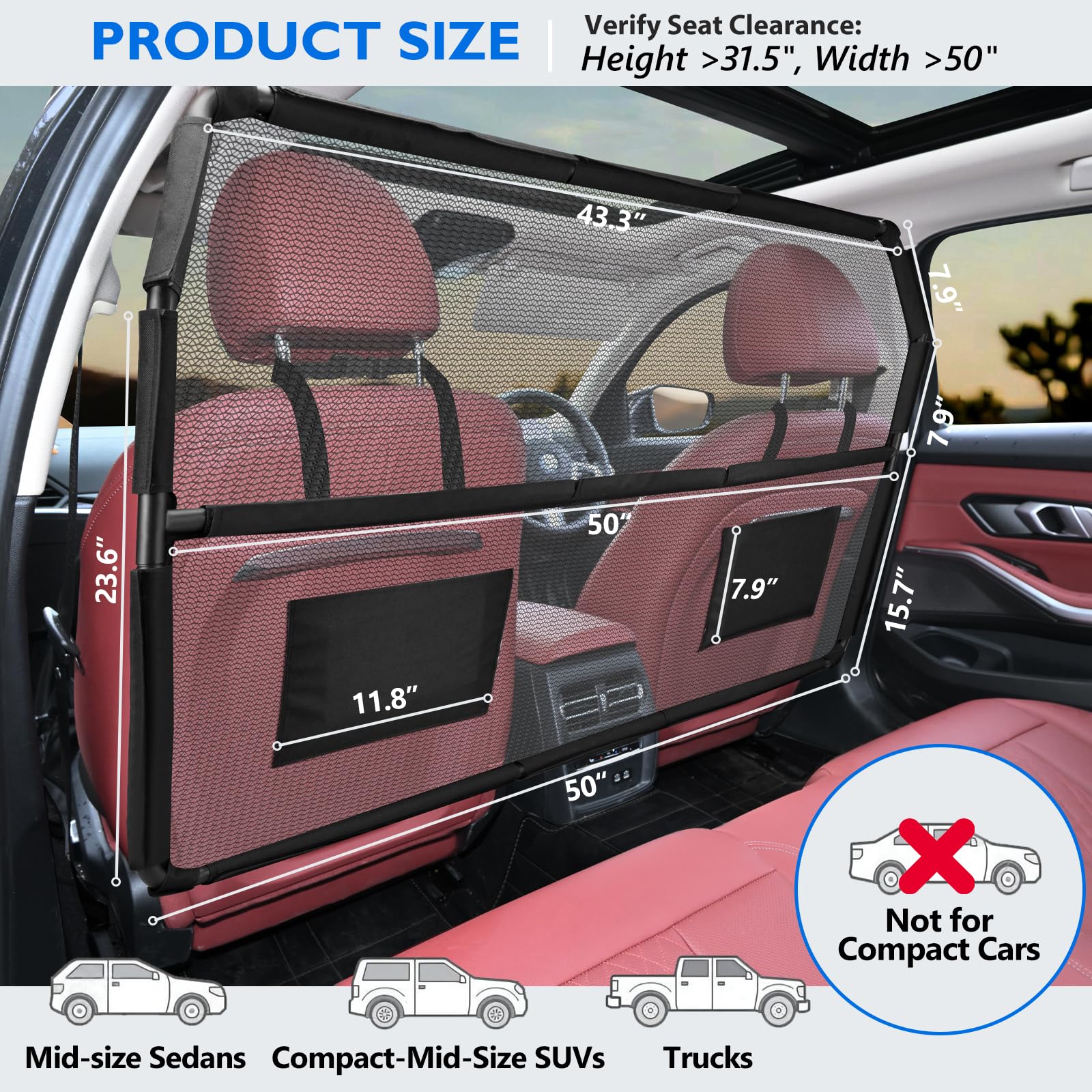 ROUWINNE rear-visibility image preserves 92 percent visibility for safer driving.