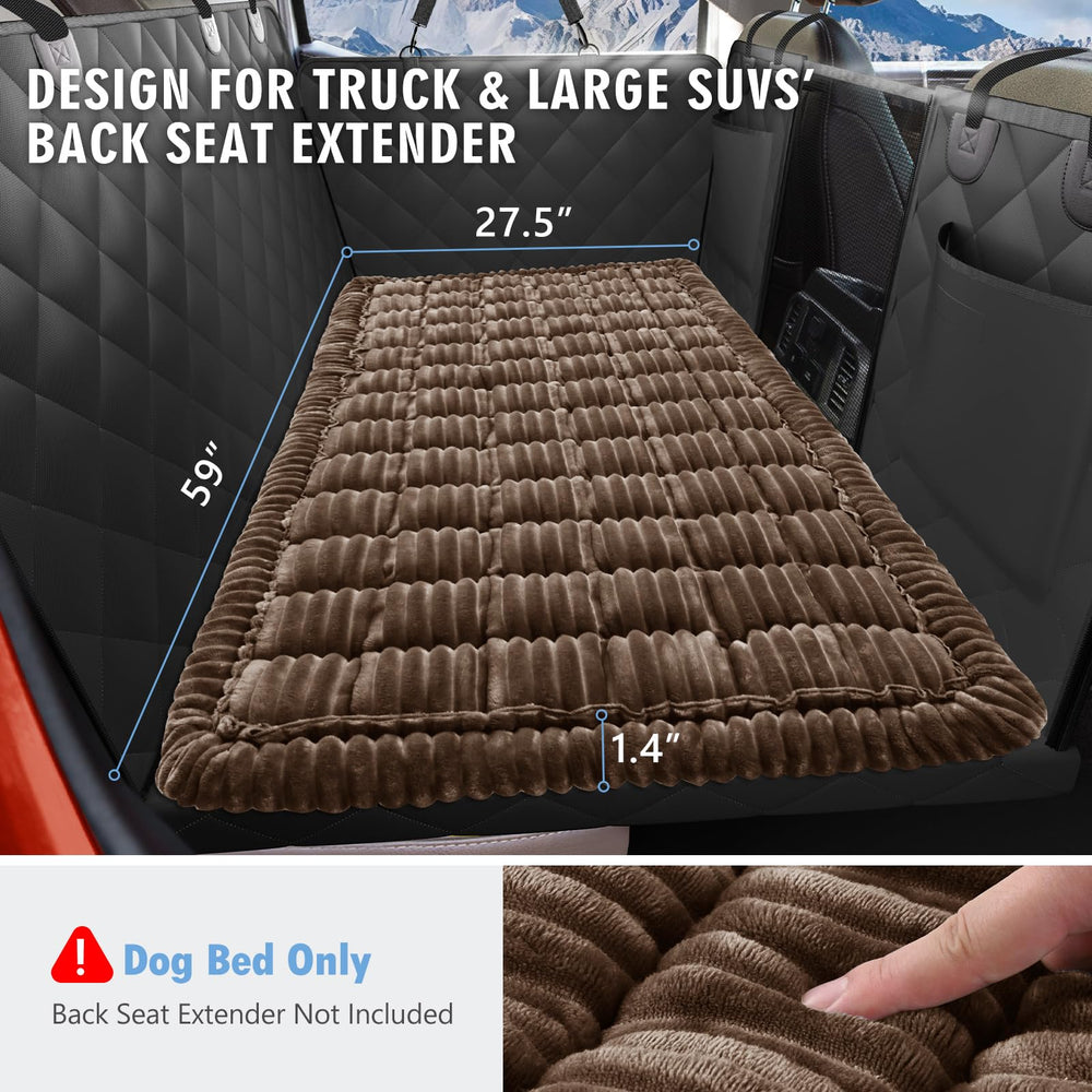 ROUWINNE dog bed fits most backseat extenders for versatile use