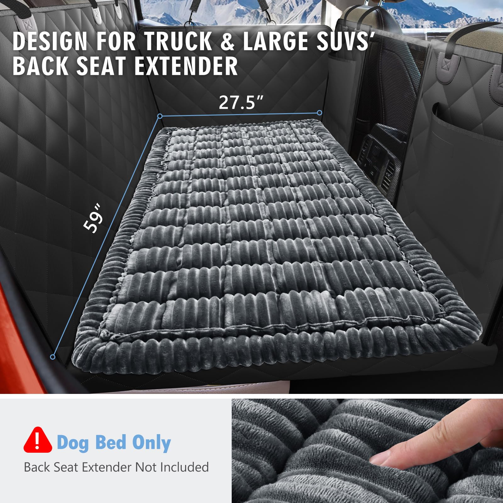 ROUWINNE machine-washable dog bed for quick cleanup