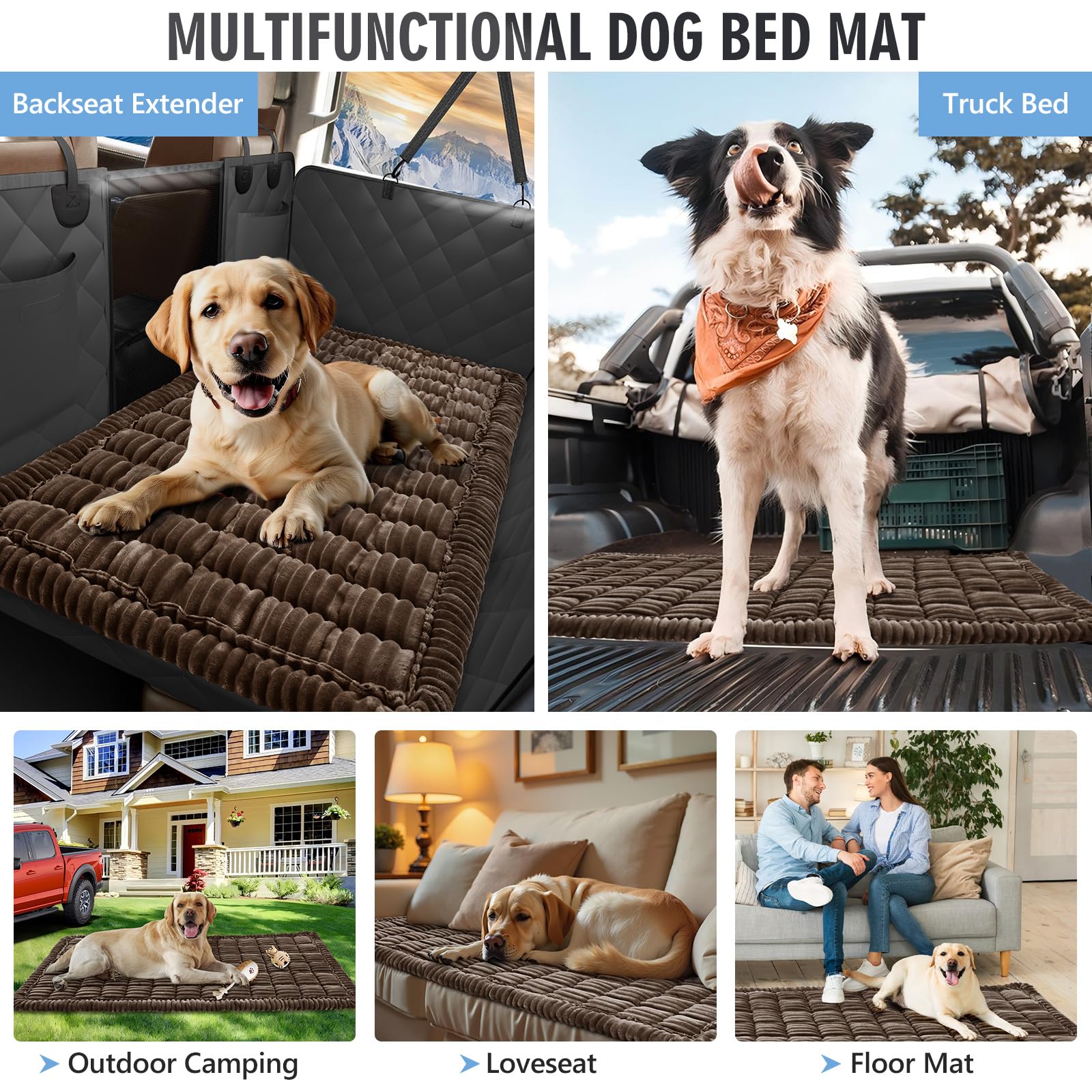 ROUWINNE dog bed rolls up for compact storage after journeys