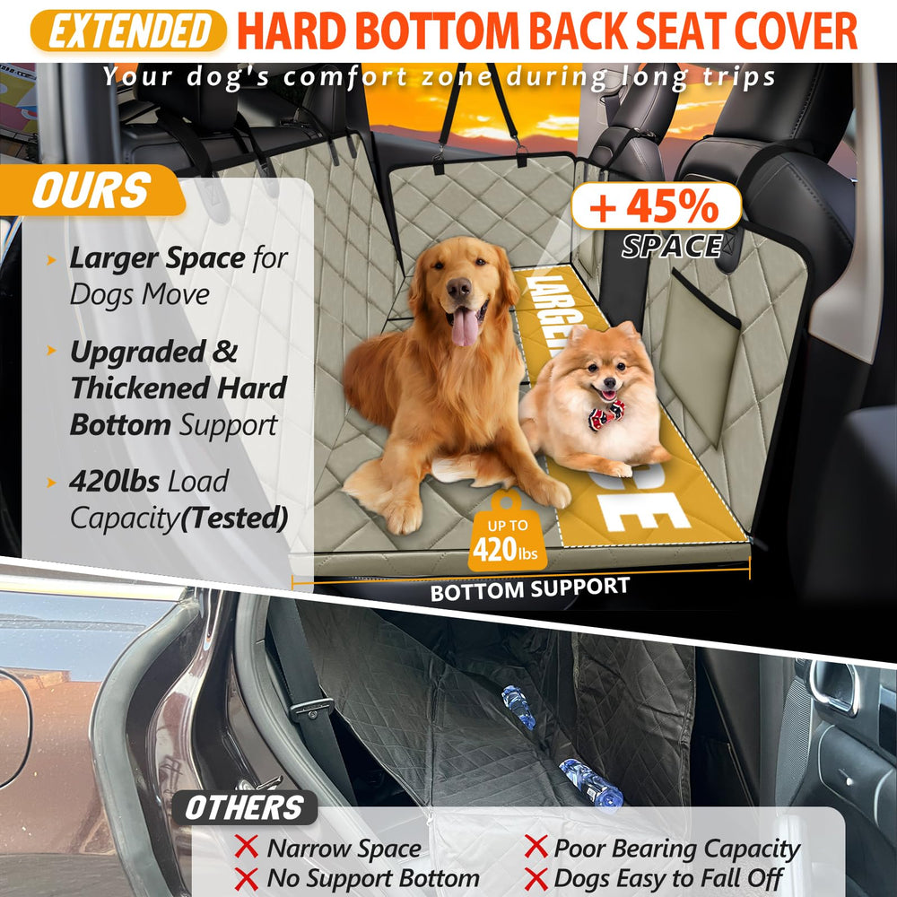 ROUWINNE hard-bottom plate provides 420lbs support for larger dogs.