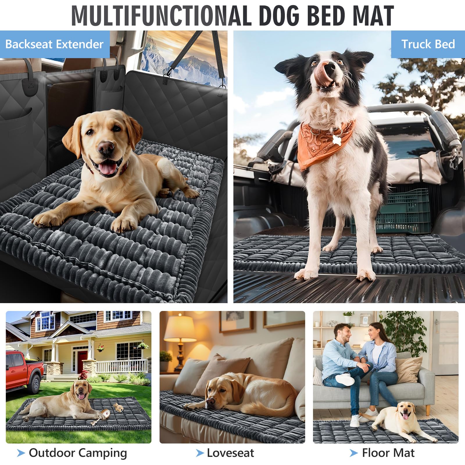 ROUWINNE pet car blanket grey offers warmth on trips