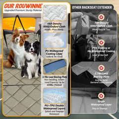 ROUWINNE seven-layer waterproof material protects seats from hair and spills.