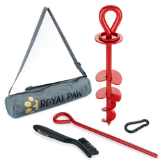 Royal Paw tie out stake in-ground installation for easy setup and secure yard use