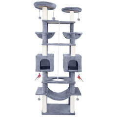 Roypet 71in cat tree hammock offers a cozy resting spot for indoor cats.