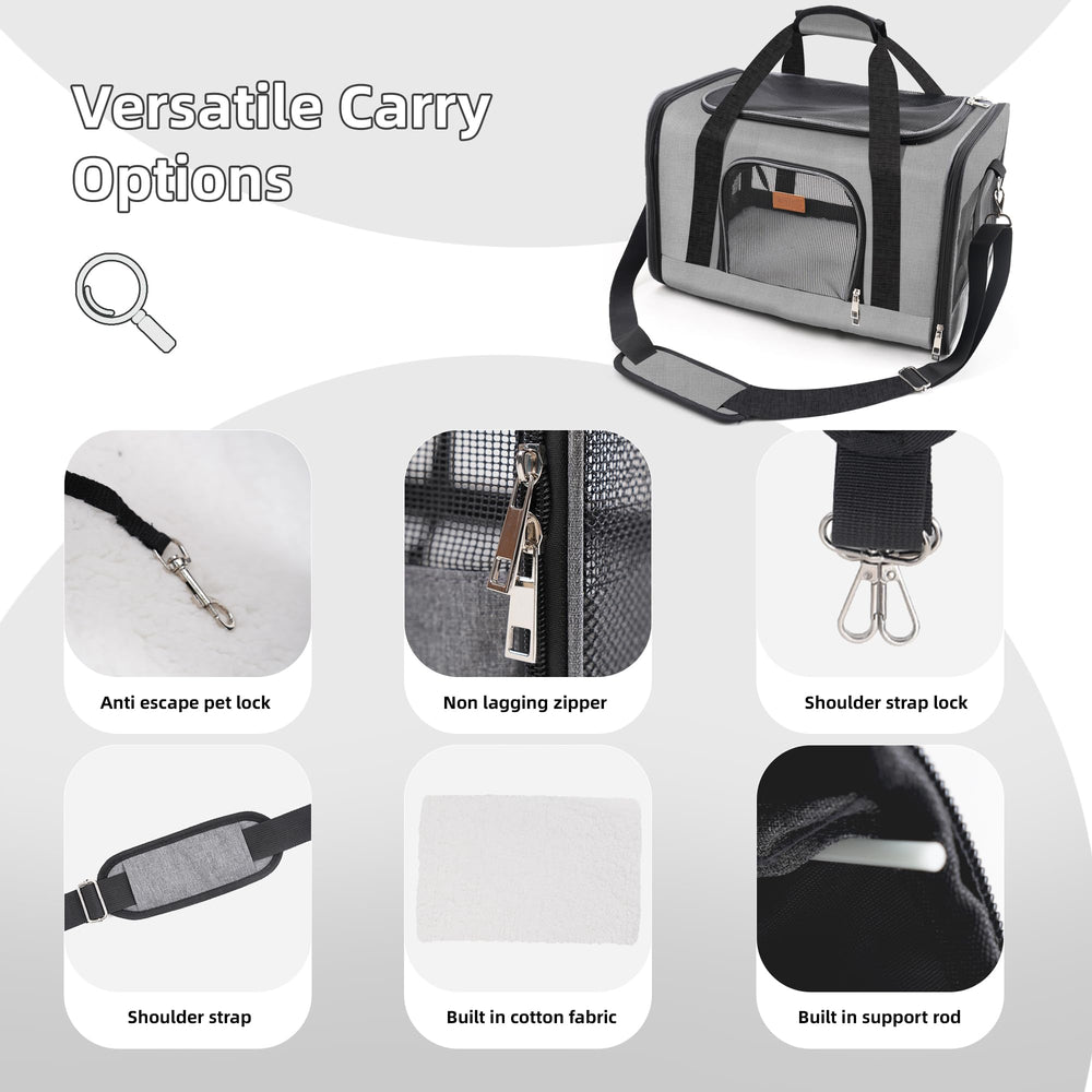 ROYPET airline-approved pet carrier suitable for cabin travel