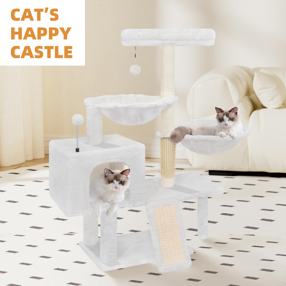 ROYPET beige scratching pads redirect claws away from furniture.