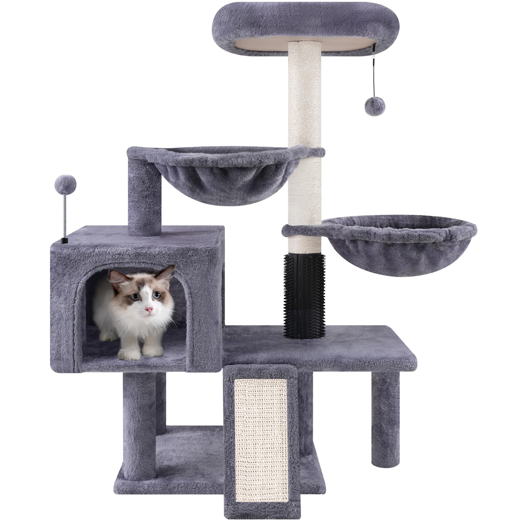 Roypet cat tree two hammocks — versatile lounging spots for cats and playful naps
