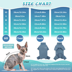 ROZKITCH cat jumper elastic collar closeup illustrates easy on/off design for hairless cats.