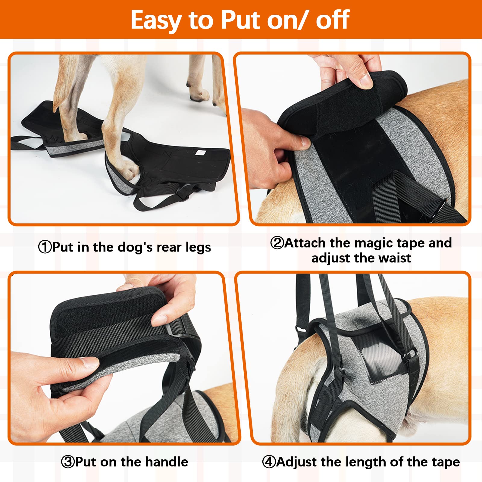 ROZKITCH dog lift harness size XL worn on large breed for mobility aid